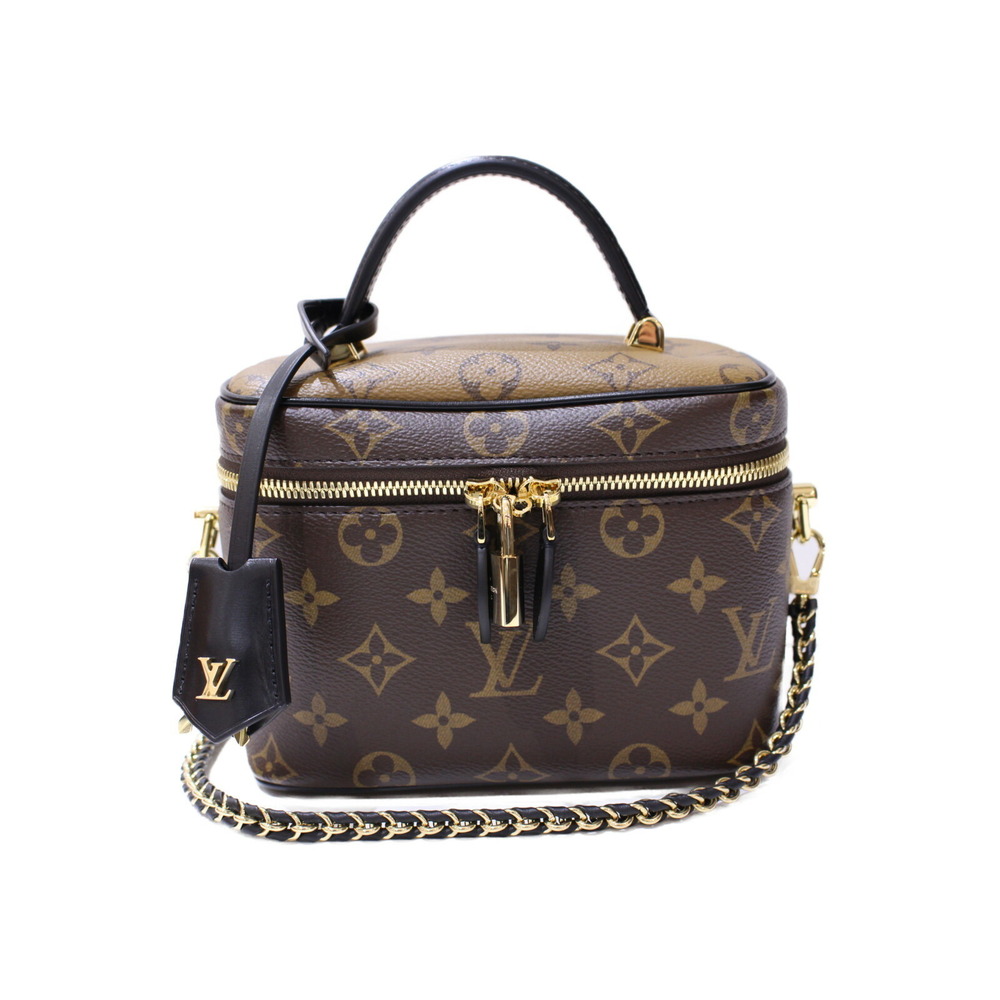 Louis Vuitton Vanity NV Monogram Reverse Handbag Chain Shoulder Strap Bag
